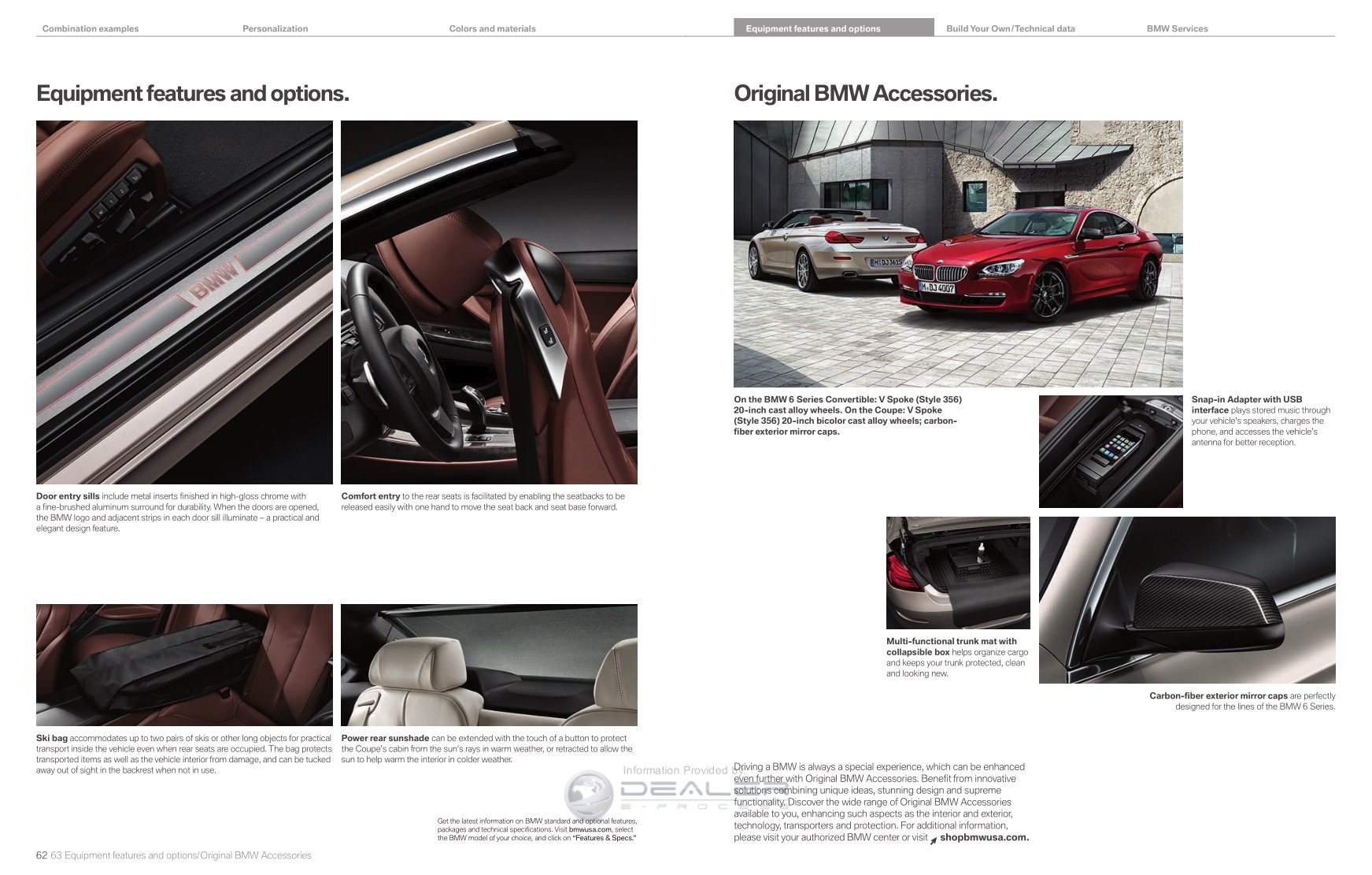 2012 BMW 6-Series Brochure Page 34
